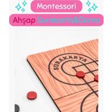 Hopiers Montessori Ahşap Surakarta & Dama Oyun Seti - 2 Oyun Bir Arada - Zeka Geliştirici Kutulu Oyun Seti