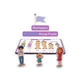 Hopiers Montessori Aile Bultak Ahşap Puzzle Seti - Zeka Geliştirici Oyuncak - Eğitici - Öğretici Ve Güvenli