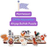 Hopiers Montessori Çiftlik Hayvanları Ahşap Bultak Puzzle Seti - Eğitici - Öğretici Ve Güvenli Çocuk Oyuncağı