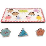 Hopiers Montessori Geometrik Şekiller Ahşap Bultak Puzzle Seti / Eğitici ve Eğlenceli, Çocuk Gelişimine Katkı Sağlayan Güvenli Oyuncak