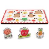 Hopiers Montessori Meyveler Ahşap Bultak Puzzle Seti / 1+ Yaş / Eğitici, Öğretici ve Güvenli Çocuk Oyuncağı