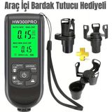 Hopinip HW-300PRO Oto Boya Kalınlık Ölçer Fe Nfe 2000ΜM + 2 Fonksiyonlu Bardak Tutucu Hediyeli ( Lisinya )