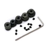 HOPLEX 48P Pinyon Dişli Seti Sertleştirilmiş Metal 15T 17T 19T 21T 23T Tornavidalı 3,175 mm Şaft 1/10 RC Fırçasız Fırça Motoru