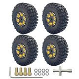 HOPLEX RC 1.0 Lastik ve Pirinç Boncuk Kilit Tekerlek Jantı Seti Köpük Eklemeli 1/24 RC Paletli Araba Eksenli SCX24 AXI90081 AXI0002 AXI0004 AXI0005 AXI0006 Yükseltme Parçaları 4 ADET