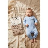Hoppa Veloce Kids 3'lü Erkek Bebek %100 Pamuklu Fermuarlı Uyku Tulumu Seti - Antialerjik Retro Yarış Arab - 0 - 1 Ay