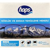 Hops Gözlük Temizleme Mendili 40LI - Hijyenik ve Pratik Temizlik 5'li Avantaj Paketi - 5 Adet