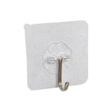 hopsepete Askı Şeffaf Güçlü Kendinden Yapışkanlı Kapı Duvar Askıları Ağır Yük Taşıma 6x6 cm 1 Adet