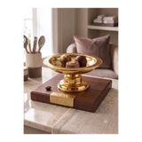 hopsepete Mini Gold Kaplama İkramlık Çikolatalık Ve Kahve Yanı Sunumluk 6 cm