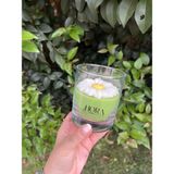 Hora Candle Atelier Papatya Mum - Beyaz - Yeşil