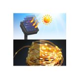 Horasan Ticaret Güneş Enerjili 20 Metre 8 Mod Gün Işığı LED Işık Şeridi