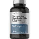 Horbaach Horbäach Glucosamine Chondroitin Msm | 3600 Mg | 360 Coated Caplets | Advanced Formula With Turmeric | Non-Gmo Gluten Free