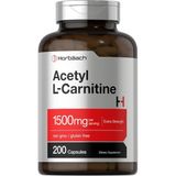 Horbaach Supplements, Acetyl L-Carnitine 1500MG 200 Capsules Extra Strength Supplement Non-Gmo & Gluten Free - Aromasız