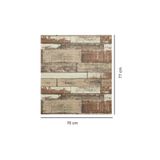 HORECA MARKET 3D Kendinden Yapışkanlı Duvar Paneli Üç renkli koyu kahve - 70x77cm - Ses ve Isı Yalıtımlı