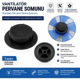Horizon3D Vantilatör Pervane Sıkma Somunu Tek Somun Global Standart Versiyon Bütün Pervanelere Uyumlu 0,7cm Delik Çapı - Siyah