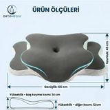 Horlama, ve Uyku Apnesi Için Ortopedik Visko Kelebek Yastık - Antrasit