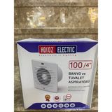 Horoz 100 Lük 10CM Banyo-Wc ve Mutfak Aspiratörü Havalandırma Fanı 12W 15,8 cm - Beyaz