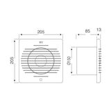 Horoz 15 cm (150&APOS;LIK) Aspiratör Fan – 150 M³/h Debi | Banyo, Mutfak ve Wc Için Havalandırma | 20W, 47 Db, 1350 Rpm | IP20 Korumalı, Sessiz ve Enerji Tasarruflu Fan - standart