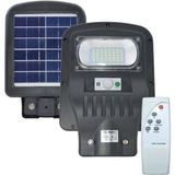 Horoz 50W Siyah LED Solar Güneş Enerjili Lamba Sokak Armatür Beyaz Işık - Şeffaf