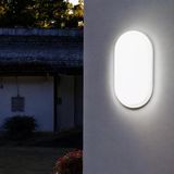 Horoz Aydos 20W Oval Beyaz Led Nem Su Geçirmez Banyo Bahçe Balkon Tavan Duvar Lambası Beyaz Işık