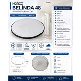 Horoz Belinda-48 48W Beyaz Işık 6400K Yuvarlak Sıva Üstü Led Glop Siyah Kasa 5200Lm 48 Watt 220V Ip20 S. Ü.