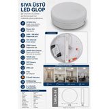 Horoz Carla-24 24W Beyaz Işık Yuvarlak Sıva Üstü Led Glop 7000K 2280Lm 24 Watt 220V Ip20 S. Ü.