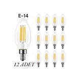 Horoz Fılament Candle-4 4w Flament Led Ampul Beyaz Işık 12 Adet
