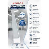 Horoz Gama-80 Beyaz 120Cm 80W Prizma Led Bant Armatür 7000K Beyaz Işık Ip20