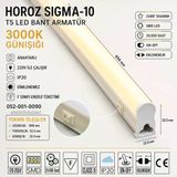 Horoz Sigma-10 90Cm Günışığı 10W T5 Led Bant Armatür Anahtarlı 2700K Ip20