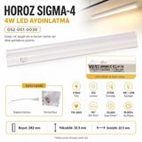 Horoz Sigma-4 30Cm Günışığı 4W T5 Led Bant Armatür Anahtarlı 2700K Ip20