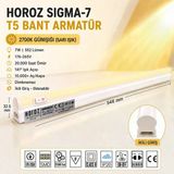 Horoz Sigma-7 60Cm Günışığı 7W T5 Led Bant Armatür Anahtarlı 2700K Ip20