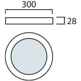 Horoz Sıva Üstü Yuvarlak Beyaz Kasa Caroline-24 24w Günışığı Led Panel