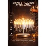Horoz Ultra 10W E14 10'lu Paket Buji ve Mum LED Ampul Aydınlatma - 10 - 20 W - Sarı