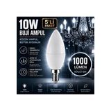 Horoz Ultra 10W E14 5 Li Paket Buji ve Mum LED Ampul - 10 - 20 W - Beyaz
