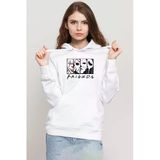 Horror Character Friends Beyaz Kadın 3İp Kapşonlu Sweatshirt