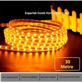 Hortum Esnek Şerit LED Amber Işık 220V Fış/1,2,3,4,5,7,10,15,20,25,30 Metre