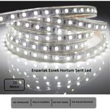 Hortum Esnek Şerit LED Beyaz Işık 220V Fış/1,2,3,4,5,7,10,15,20,25,30 Metre - 20 m