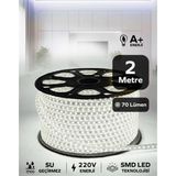 Hortum Esnek Serit LED Gün Isigi + 220V Fiş 1,2,3,4,5,10,15,20,25,50,100 Metre - 2 m - Beyaz
