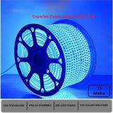 Hortum Esnek Şerit LED Mavi Işık 220V Fış/1,2,3,4,5,7,10,15,20,25,30 Metre - 15 m