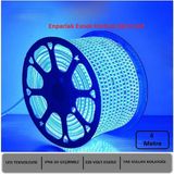 Hortum Esnek Şerit LED Mavi Işık 220V Fış/1,2,3,4,5,7,10,15,20,25,30 Metre - 4 m