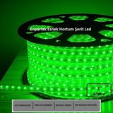 Hortum Esnek Şerit LED Yeşil Işık 220V Fış/1,2,3,4,5,7,10,15,20,25,30 Metre - 1 m