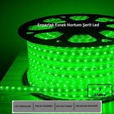 Hortum Esnek Şerit LED Yeşil Işık 220V Fış/1,2,3,4,5,7,10,15,20,25,30 Metre - 3 m