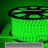 Hortum Esnek Şerit LED Yeşil Işık 220V Fış/1,2,3,4,5,7,10,15,20,25,30 Metre - 5 m