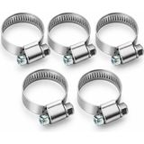 Hortum Kelepçesi [5 Adet] 12X20 mm Vidalı Paslanmaz Çelik Ayarlanabilir Boru Metal Kelepçe Klips - Standart
