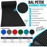 Hortumtech Bal Petek Paspas Kaymaz Pvc Islak Zemin Banyo Duş Havuz 4 mm 2,53 Kg/m2 - Siyah 90X300 cm - 90 x 300 cm
