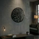 Horus Gözü Duvar Tablosu Mdf Kesim Geometrik Duvar Süsü Eye Of Horus Dekor