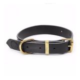 Horus Handmade Deri Köpek Tasması Siyah M (36-45CM) Cl-Ho-Bl-M
