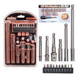 Horusdy Bits Uç Seti Bits Uzatma Lokma Adaptör Yıldız Uç 16PCS - 70MM - Siyah