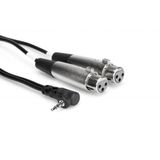 Hosa 3.5 mm 90 Derece TRS (M) Dual XLR (F) Stereo Breakout 1,5 m Kablo