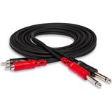 Hosa CPR204 Çift Kablo (6,3 mm Ts Jak 4 M) - Çok Renkli
