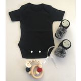 Hoşgeldin Bebek, Unisex,Yenidoğan Bebek, Siyah Badi Hediye Seti